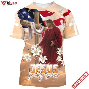 One Nation Under God Jesus Lily 3d All Over Print Shirt 1