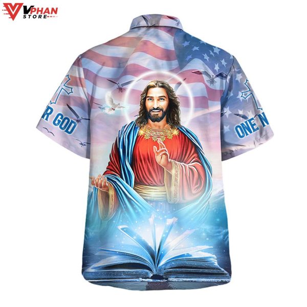 One Nation Under God Jesus Smile Hawaiian Shirt