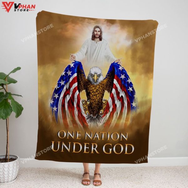 One Nation Under God Religious Gift Ideas Bible Verse Blanket