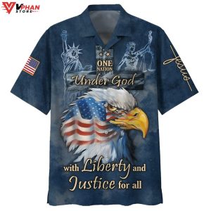 One Nation Under God With Liberty And Justice Hawaiian Shirt 1