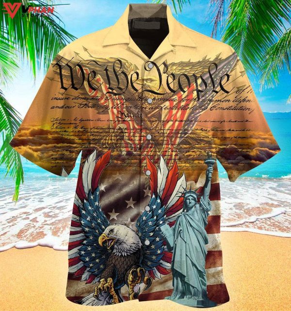 Patriotism American Eagle Colorful Good Quality Hawaiian Summer Shirt