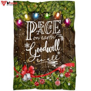Peace On Earth Goodwill To Gift Ideas For Christians Bible Verse Blanket 1