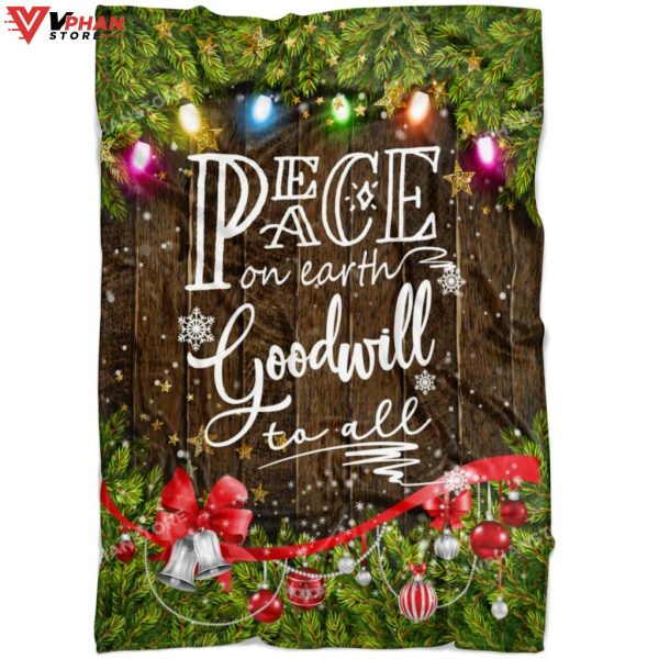 Peace On Earth Goodwill To Gift Ideas For Christians Bible Verse Blanket