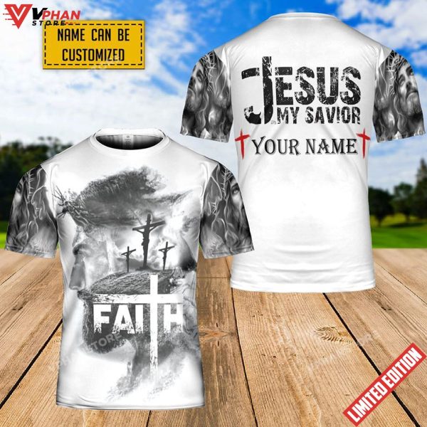 Personalized Name Jesus Is My Savior Jesus 3D Printed T Shirt