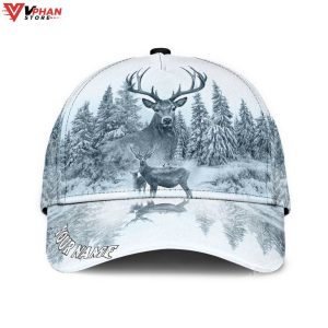 Personalized Name White Deer Hunting Classic Cap 1