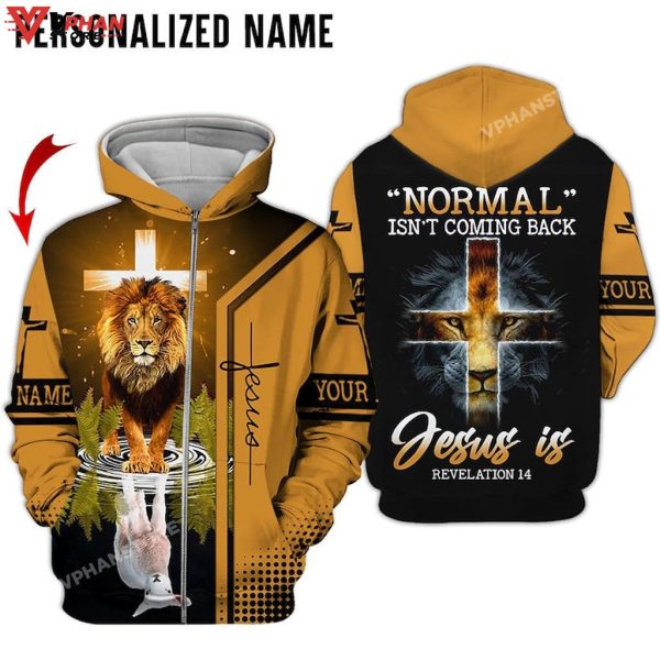 Personalized Normal Isnt Coming Back Jesus Is Revelation Christian Hoodie