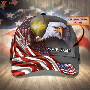 Personalized Usa Flag 3D Independences Day Baseball Cap 1