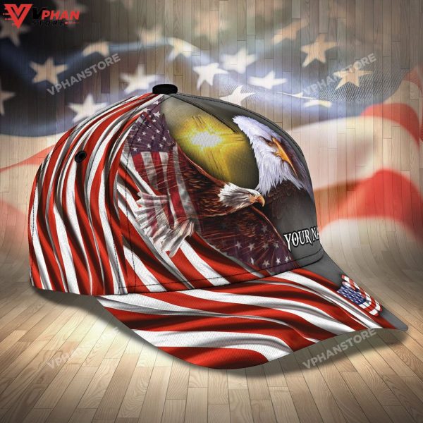 Personalized Usa Flag 3D Independence Day Baseball Cap