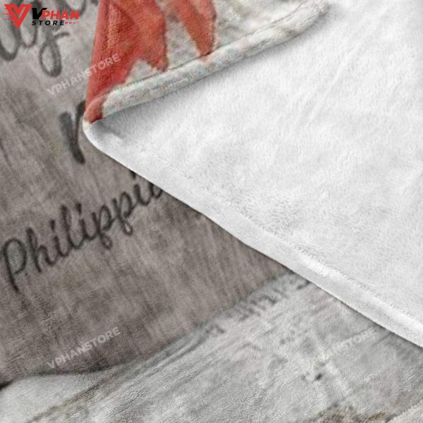Philippians I Can Do All Things Through Christ Autumn Fleece Blanket