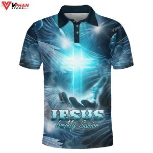 Potrait Jesus Is My Savior Religious Gifts Christian Polo Shirt Shorts 1