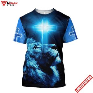 Premium Christian Jesus Lion 3d Unisex Shirt 1