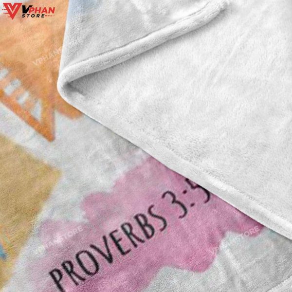Proverbs 35-6 Trust In The Lord With All Your Heart Fleece Blanket
