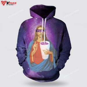 Purple Drank Jesus Christmas Presents Religious Gifts Christian Hoodie 1