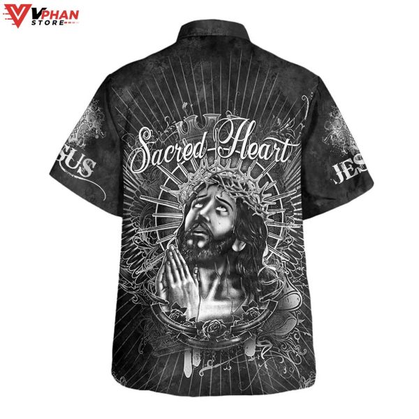 Sacred Heart Jesus Christ Pray Christian Gift Hawaiian Shirt