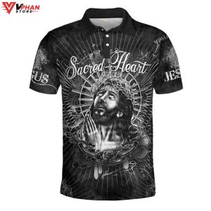 Sacred Heart Jesus Religious Easter Gifts Christian Polo Shirt Shorts 1