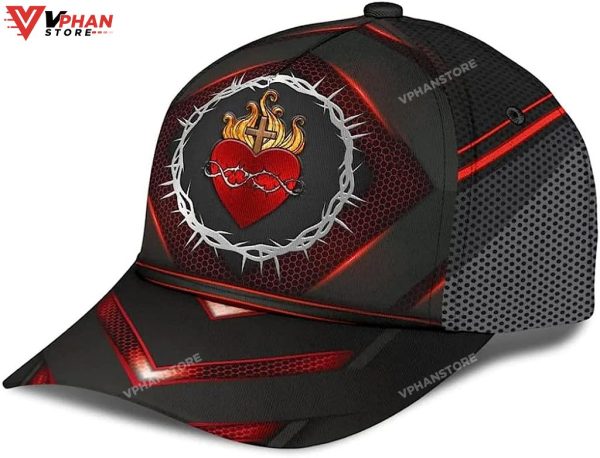 Sarced Heart Of Jesus Crown Of Thorns All Over Print Baseball Cap