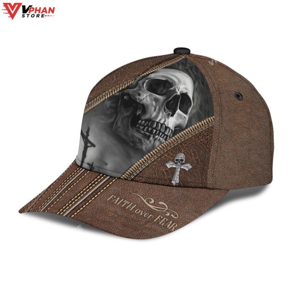 Skull Faith Over Fear Classic 3D Full Print Cap