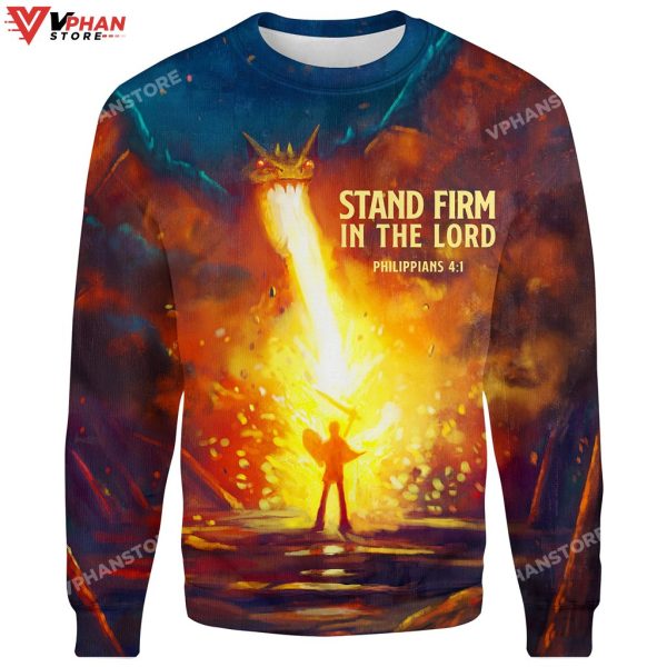 Stand Firm Thus In The Lord Philippians Religious Gifts Christian Hoodie