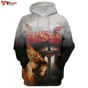 Take My Hand Jesus The Cross Lion Of Judah Christian Religious Hoodie 1