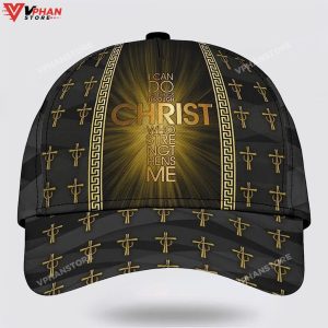 The Cross I Can Do All Things Through Christ Classic Christian Hat 1