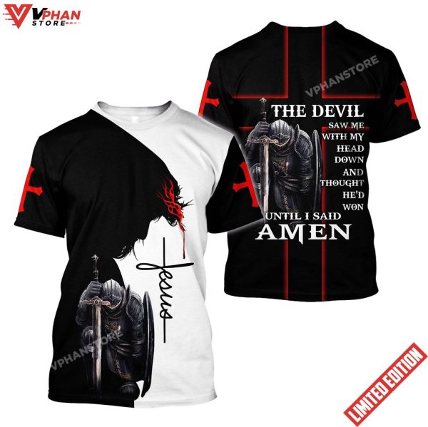 The Devil Saw Me With The Head Down Jesus Shirt