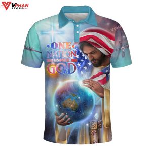 The Hands Of Jesus Holding Planet Earth hristian Polo Shirt Shorts 1