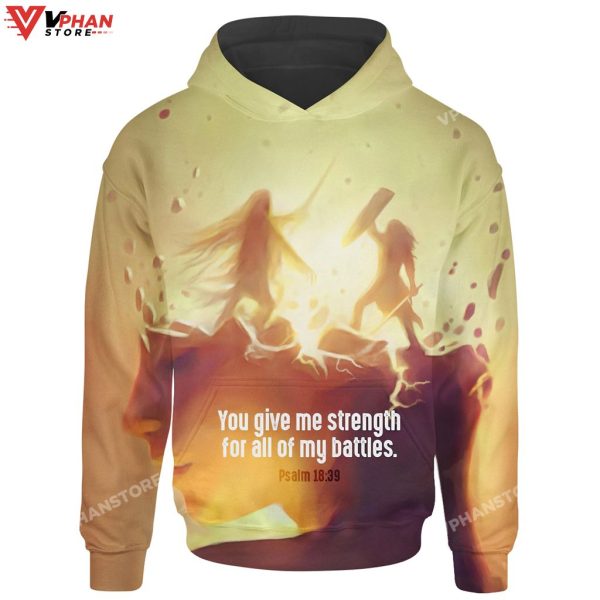 The Inner Battle Psalm Jesus Religious Easter Gifts Christian Hoodie