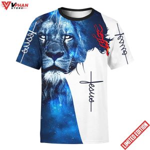 The King Jesus Lion Galaxy Christian 3D Shirt 1