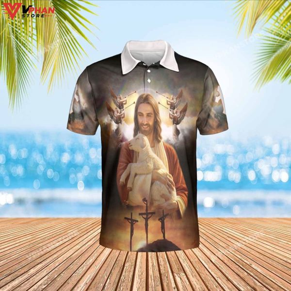 The Lamb Of God Jesus Religious Easter Gifts Christian Polo Shirt & Shorts