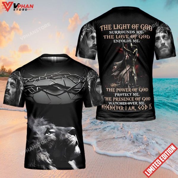 The Light Of God Surround Me Jesus 3d T Shirts