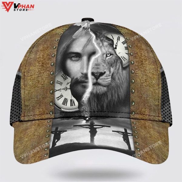 The Lion And Jesus Face Christian Hat