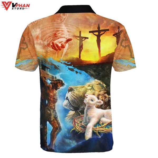 The Lion And The Lamb Religious Easter Gift Christian Polo Shirt & Shorts