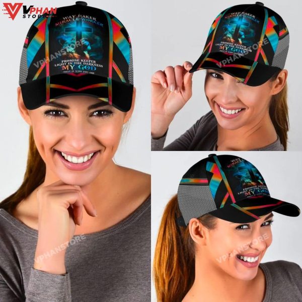 The Lion Cross Light Way Maker Miracle Worker Promise Keeper Hat