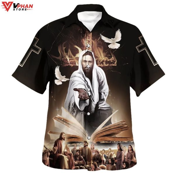 The Lion Of Judah Jesus Reaching Out His Hand Christian Gift Hawaiian Shirt