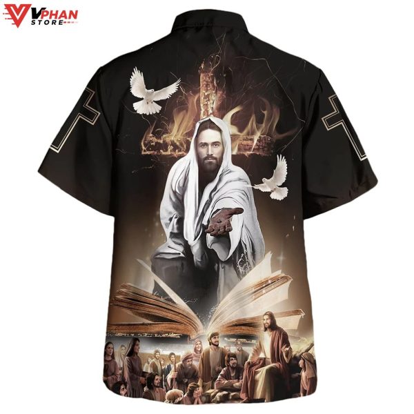 The Lion Of Judah Jesus Reaching Out His Hand Christian Gift Hawaiian Shirt