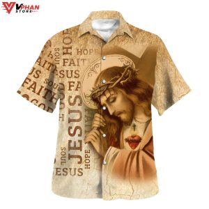 The Sacred Heart Of Jesus Christian Gift Ideas Hawaiian Summer Shirt 1