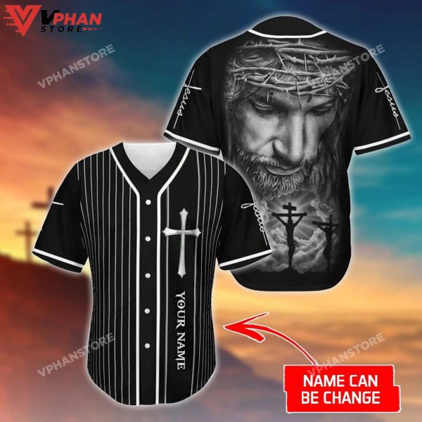 The Savior Cross Christ Custom Religious Easter Gifts Christian Baseball Jersey