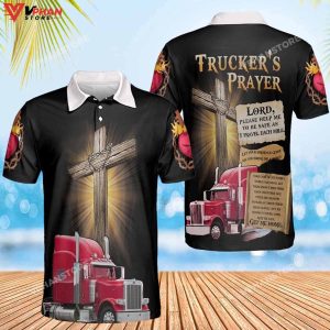 Truckers Prayer Lord Please Help Me Christian Polo Shirt Shorts 1
