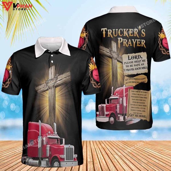 Truckers Prayer Lord Please Help Me Christian Polo Shirt & Shorts