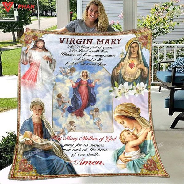Virgin Mary Throw Fail Mary Full Of Grace Virgin Mary Christians Blanket
