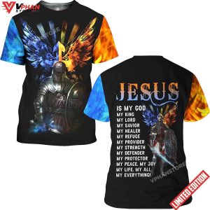 Warrior Lion Jesus Is My God My King All Over Printed 3D T Shirt 1