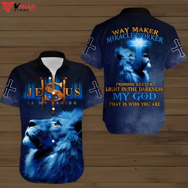 Way Maker Miracle Worked Jesus Christian Gift Ideas Hawaiian Shirt