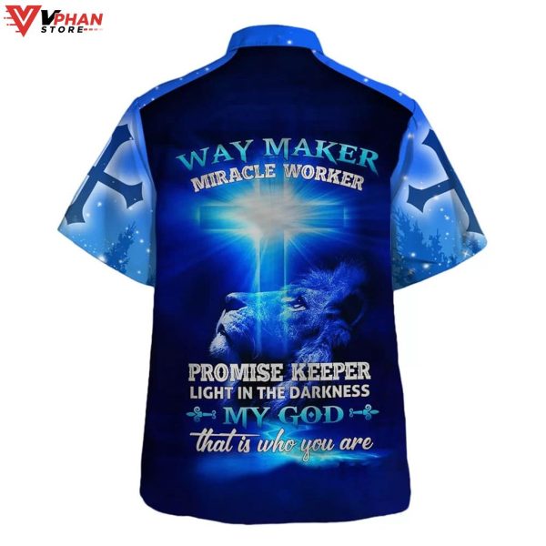 My God Way Maker Miracle Worked Promise Keeper Religious Hawaiian Shirt