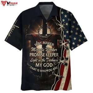 Way Maker Miracle Worker Promise Keeper Christian Hawaiian Shirt 1