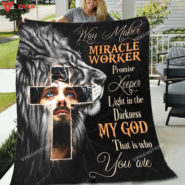 Way Maker Miracle Worker Promise Keeper Jesus Blanket