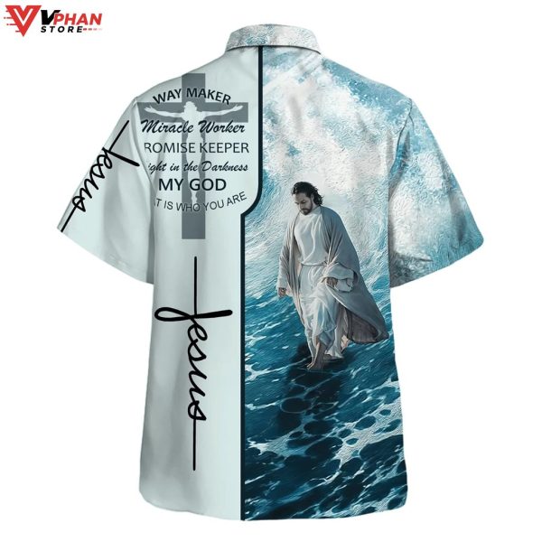 Way Maker Miracle Worker Promise Keeper Light Christian Hawaiian Shirt