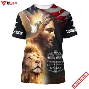 Way Maker Miracle Worker Promise Keeper Light Jesus Shirt 1