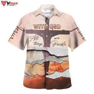 With God All Things Are Possible Christian Gift Hawaiian Summer Shirt 1