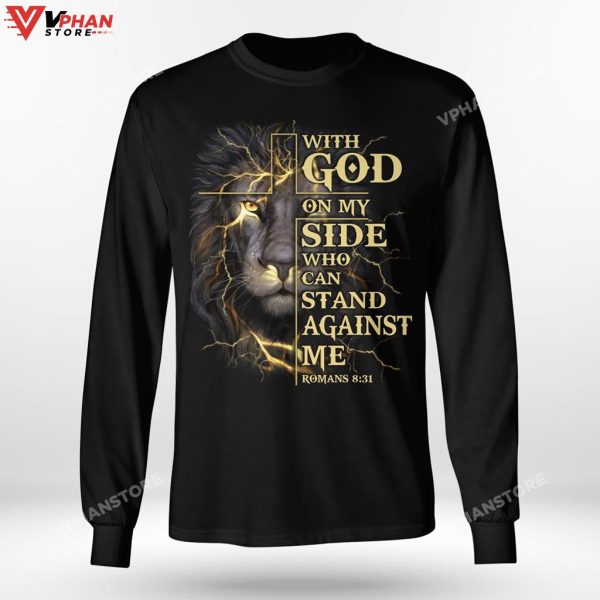 With God On My Side Who Can Stand Against Me Christian Clothing Hoodie