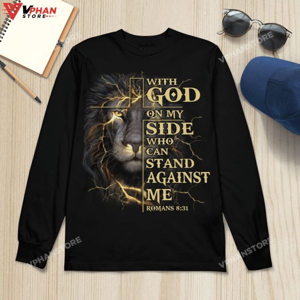 With God On My Side Who Can Stand Against Me Christian Clothing Hoodie